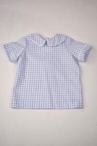 BLUE CHECK SHORTS SET