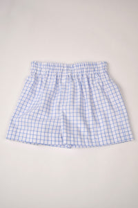 BLUE CHECK SHORTS SET