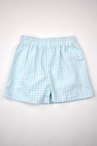 PASTEL PLAID SEERSUCKER SHORTS