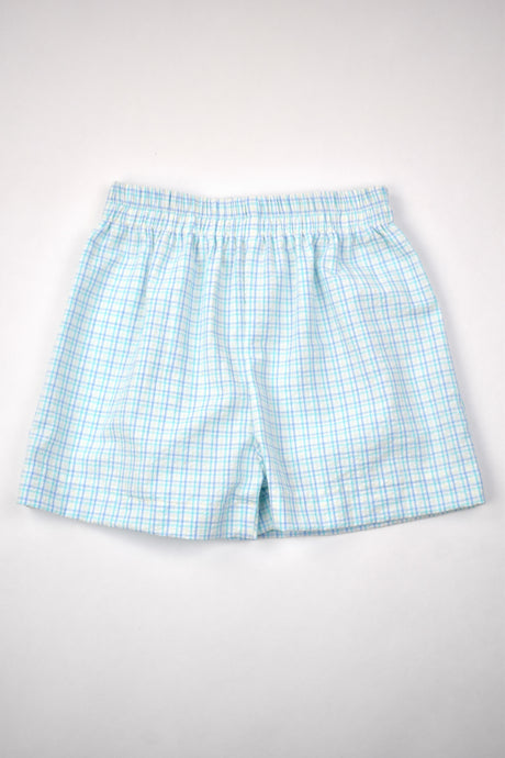 PASTEL PLAID SEERSUCKER SHORTS