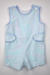 PLAID SEERSUCKER SHORTALL