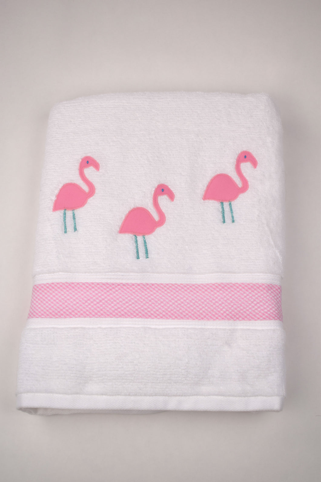 Towel with Pink Flamingos