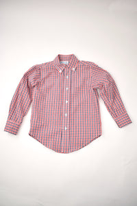 RED AND NAVY BUTTON DOWN SHIRT