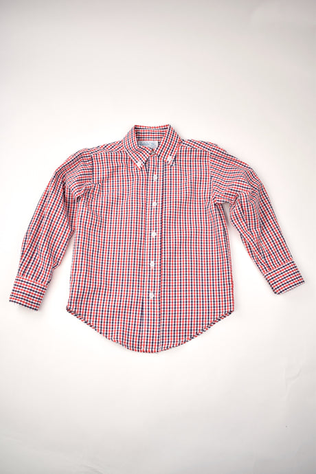 RED AND NAVY BUTTON DOWN SHIRT