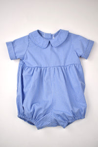 BLUE PLAID BOYS BUBBLE