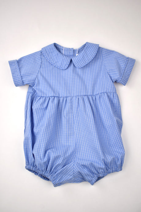 BLUE PLAID BOYS BUBBLE