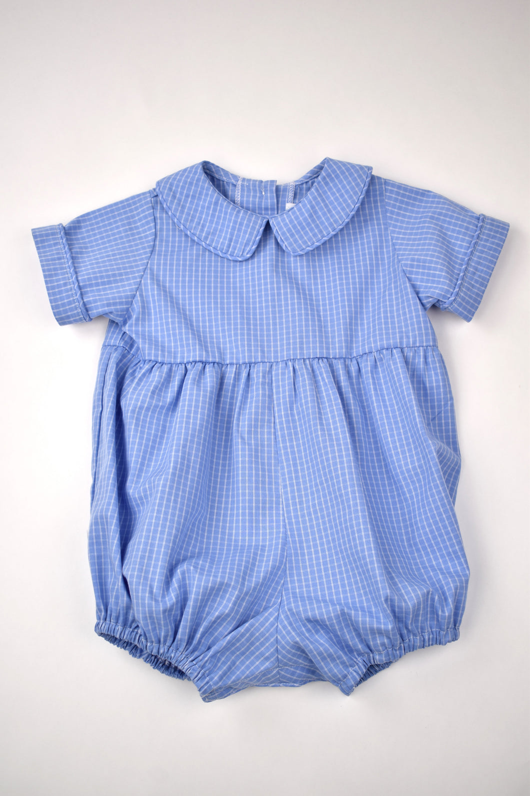 BLUE PLAID BOYS BUBBLE