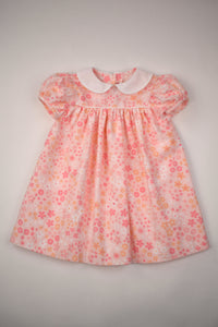 PINK FLORAL BRUSHED COTTON DRESS