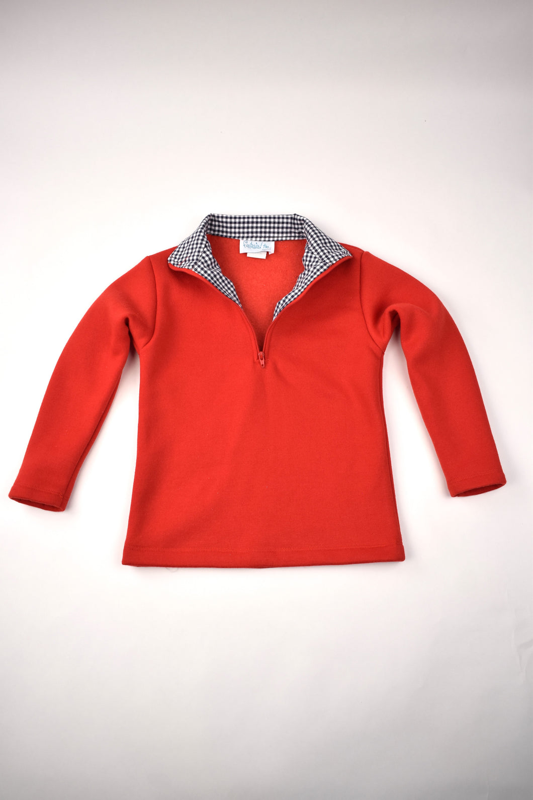 RED HALF ZIP PULLOVER