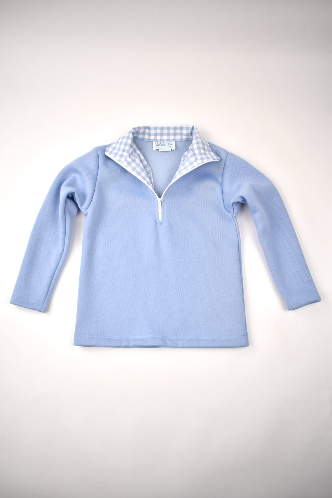 BLUE HALF ZIP PULLOVER
