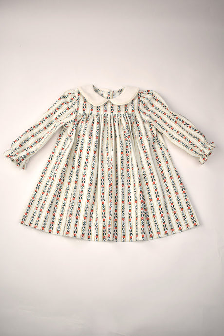 FRENCH STRIPE LONG SLEEVE DRESS