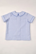 Load image into Gallery viewer, BLUE AND WHITE PLAID BOYS SET