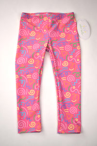 HOT PINK SQUIGGLES LEGGINGS